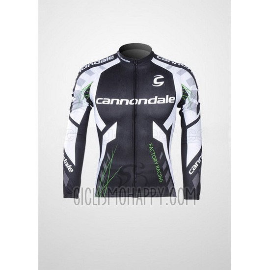 Cannondale Cycling Jersey Bib Tight 2012 Men Long Sleeve Black and White